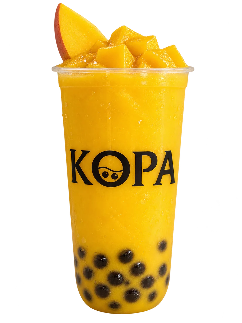 Mango Tango fresh-fruit smoothie with boba
